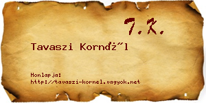 Tavaszi Kornél névjegykártya